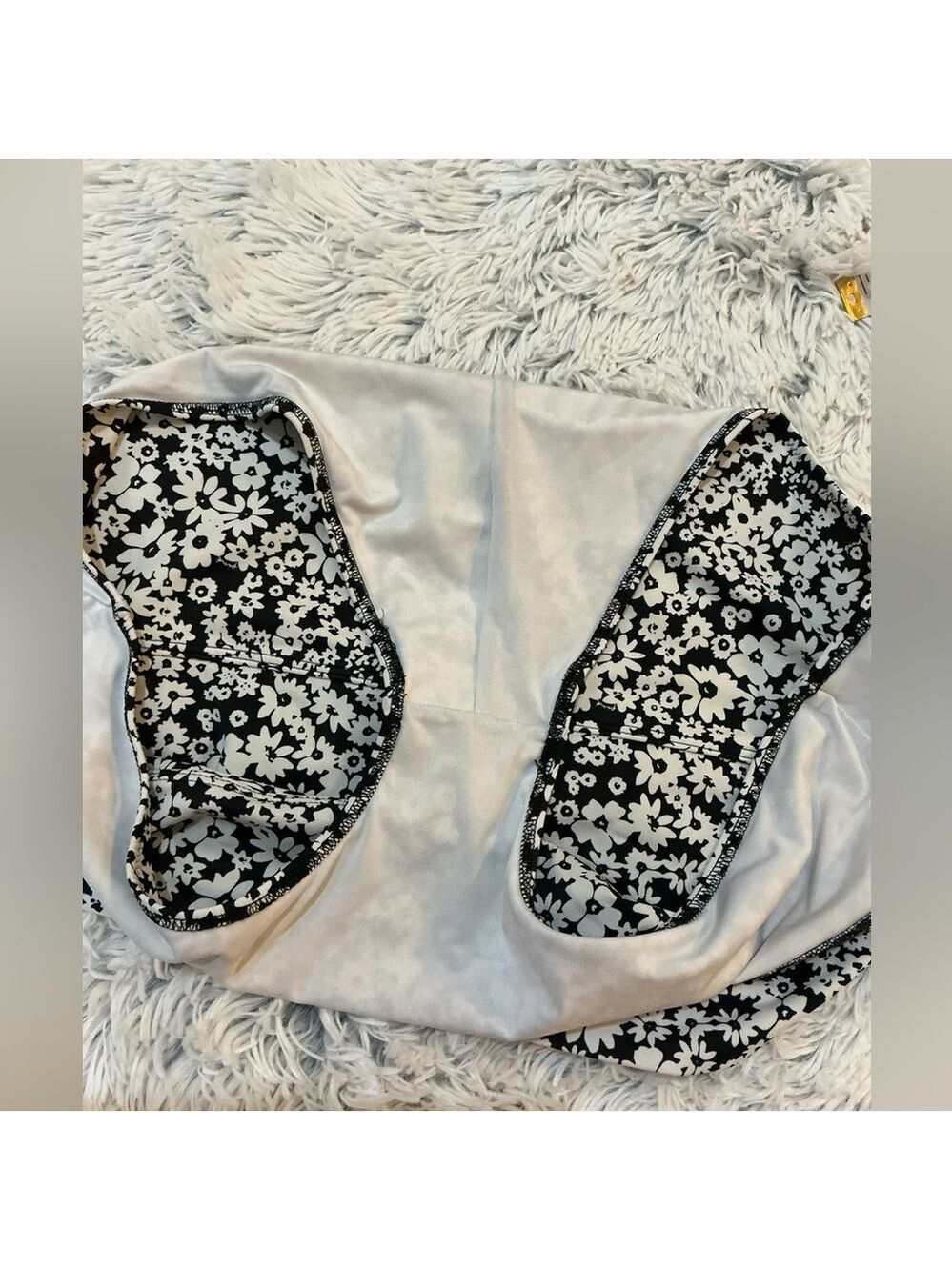 Victoria’s Secret Pink High Waist Bikini Bottoms Black White Floral XXL - Picture 6 of 11